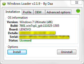 WindowsLoader2.1.9，win8破解激活工具